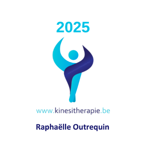 Label kinésithérapeute accréditée 2025 délivré via kinesitherapie.be à Raphaëlle Outrequin